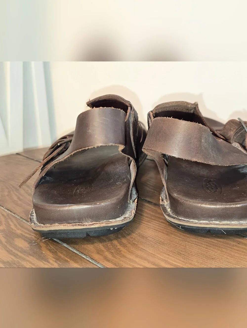 Keen Alman Men's Dark Brown Leather Open-Toe Buckle Sandals Size 12